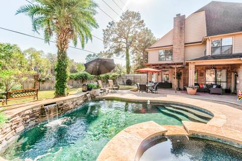 Heated Pool & Spa! 4,600 Sqft Sleeps 13 Spring TX
