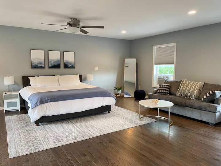 Master bedroom suite. It's bigger than most studio apartments! There is even a full size couch and sitting area.