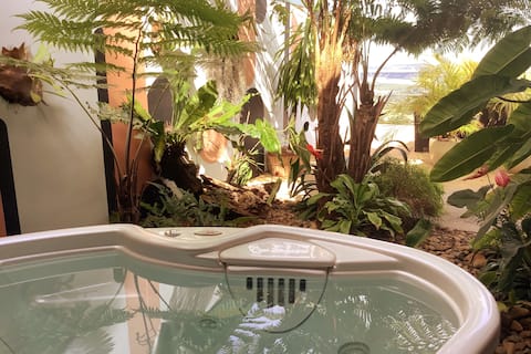 Jungle Spa apartment private jacuzzi sea view