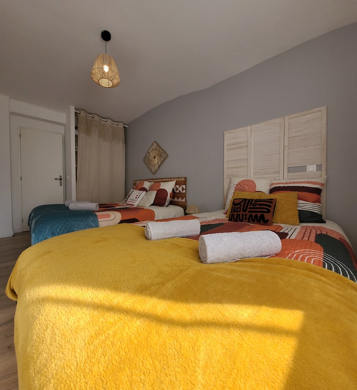 ห้องนอน 1 ห้องนอนเตียงคู่/ห้องสำหรับครอบครัว 