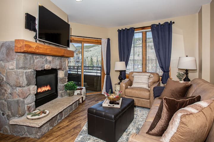 Indulge watching the Roku smart TV w/basic channels on plush couch and chairs.