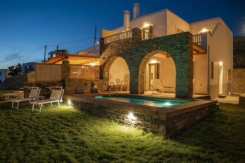 Etesian Villa Two in Batsi, Andros