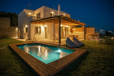 Etesian Villa One in Batsi, Andros