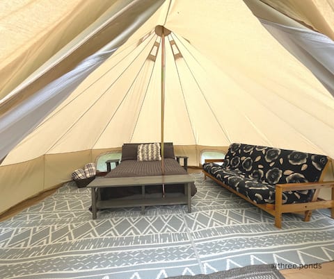 Successful Airbnb property: Yurt/Bell Tent on our Horse farm, sleeps 2-4 in Severn