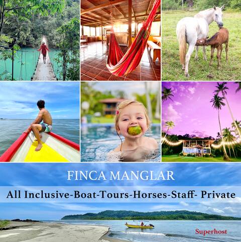 Finca Manglar-boat, horses, pool, tours included