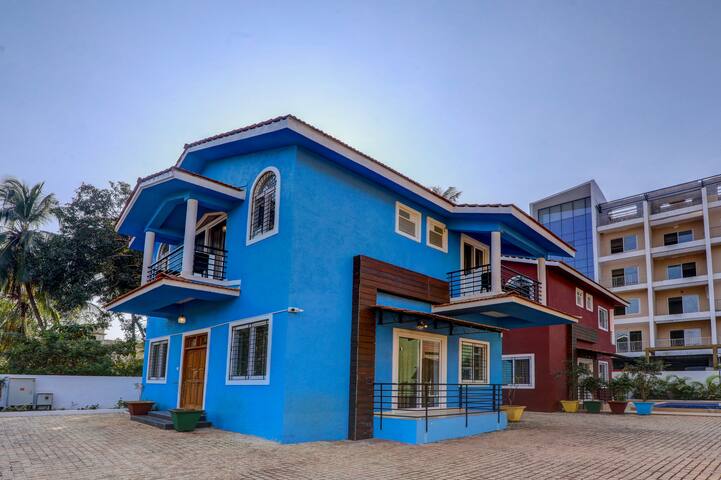 Sky Blue Villa | 3BHK Private Pool-Caretaker-WiFi