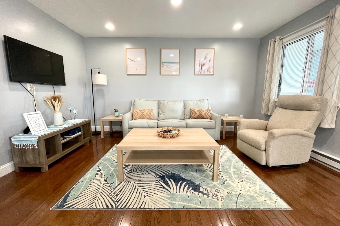 Udoban dnevni boravak s kaučem na razvlačenje i naslonjačem