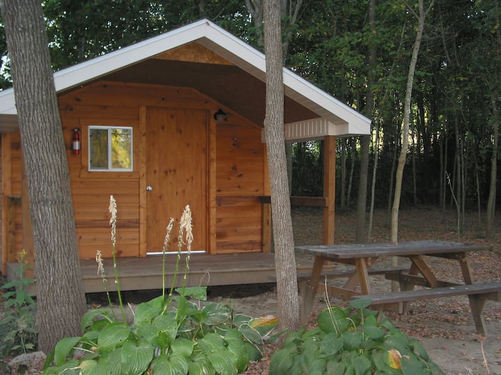 Riverfront Rustic Cabin 1 at Rainbow Drive Resort in Cotter, Arkansas