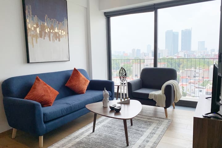 Condesa ⟁ Spectacular View ⟁ Pool + Roof + Gym