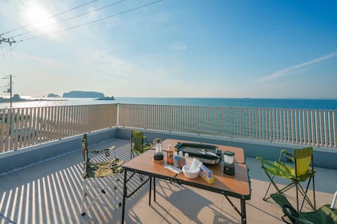 0 Min to Sea | BBQ | Spacious Room | Ryujima Villa