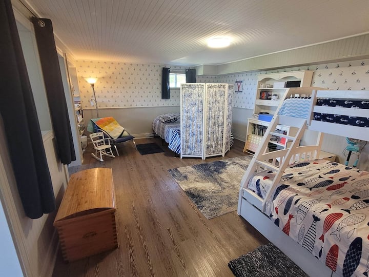 Sleeping accommodations have been provided for families who require more beds