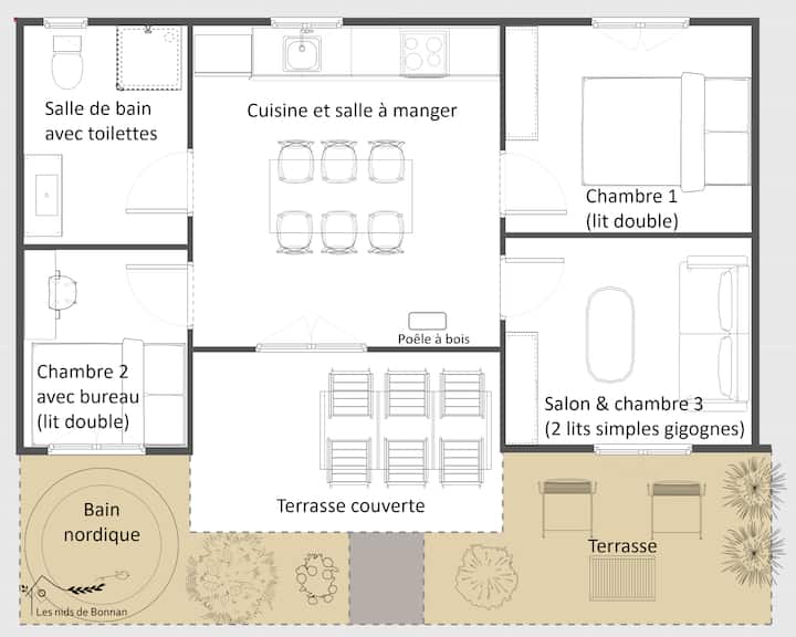 Chalet Marshall Avec Bain Nordique Sauna & Piscine - Frankreich