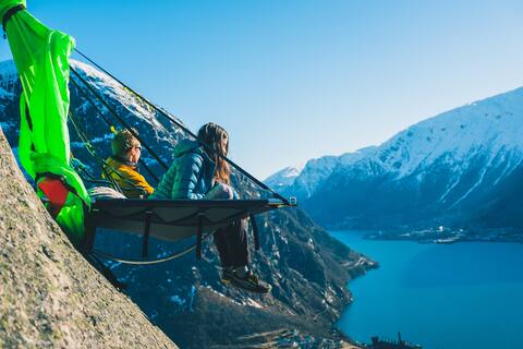 Cliff Camping above the Fjord