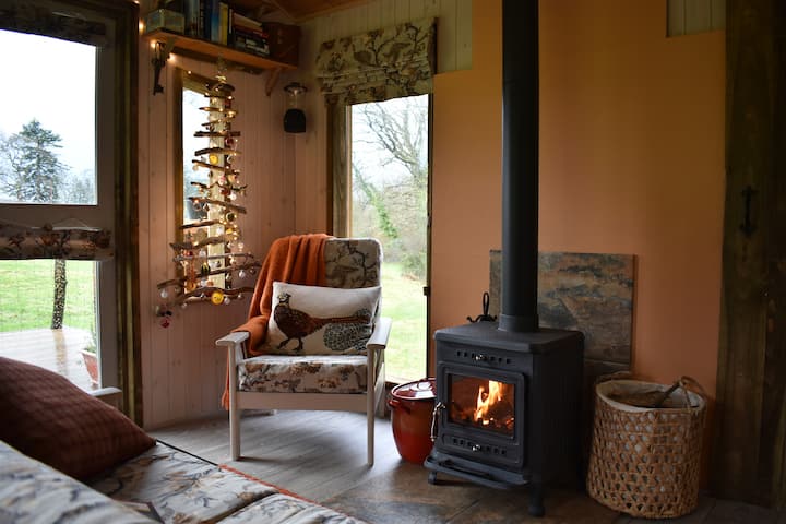A Single Dog Friendly 
Eco-cabin By A Stream - Cardigan