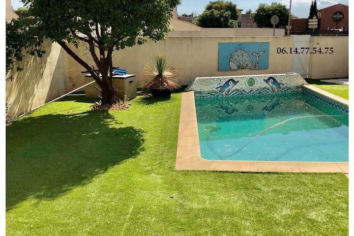Lattes Villa  10 Pers+piscine+parking Proche Mer - Montpellier