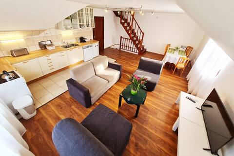 Spacious apartment with good transport access.