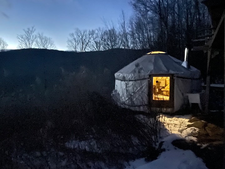 4 season Upper Yurt Stay on a VT Small Homestead Yurts for Rent in