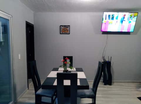 Apartment D 2 rooms 2 beds internet kitchen.