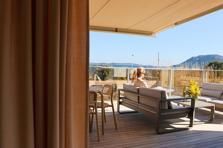 Appart. 5 *, Vue Mer, 3 Chambres, Piscine Chauffée - Porto-Vecchio