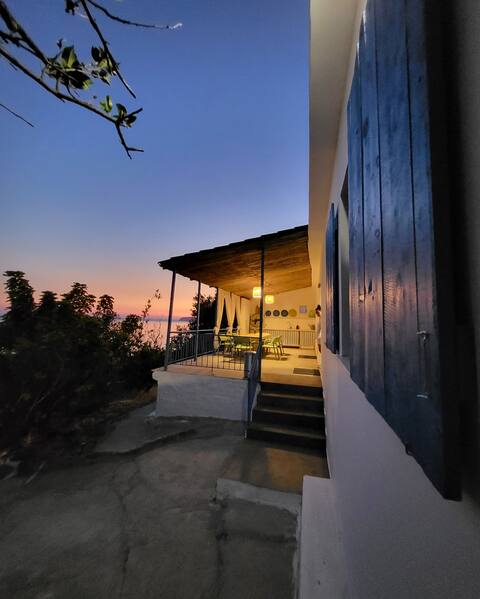 Balcony on the Ionian Sea and under the centuries-old olive trees
