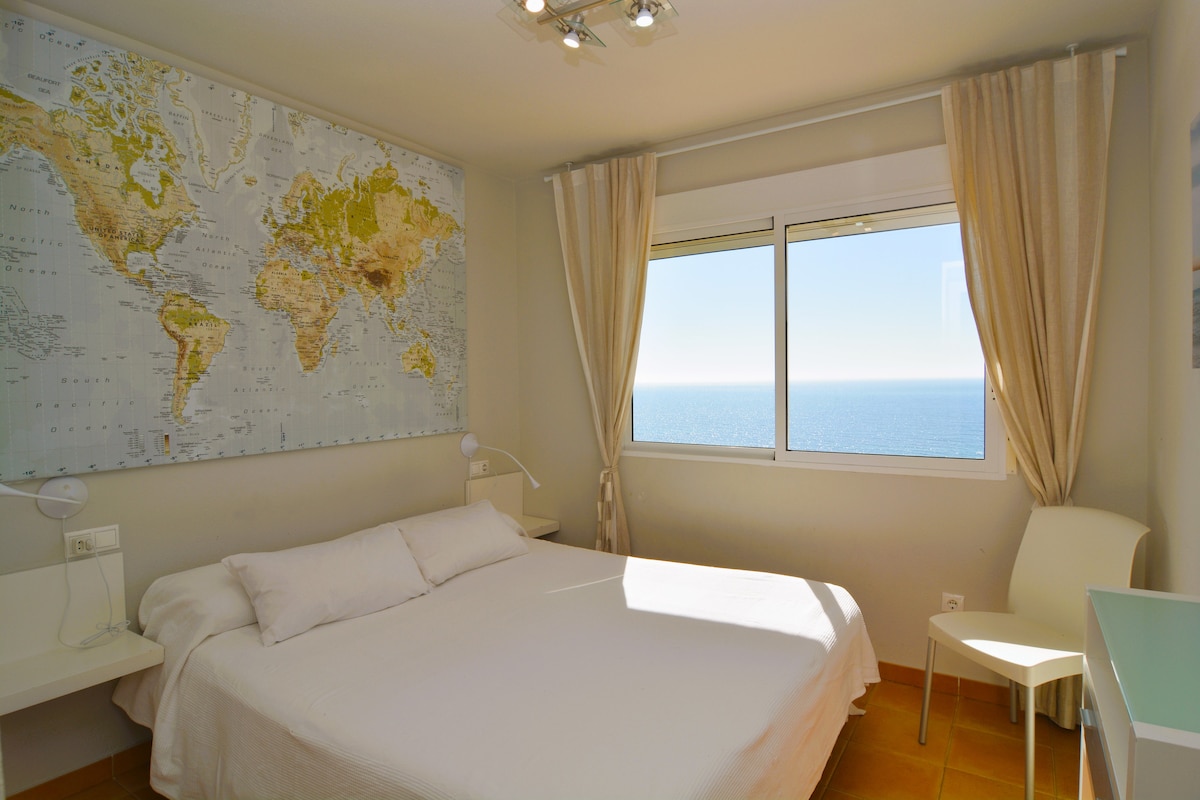 dhomë gjumi # 2 krevat dopio me 1,60 persona me pamje nga oqeani lart