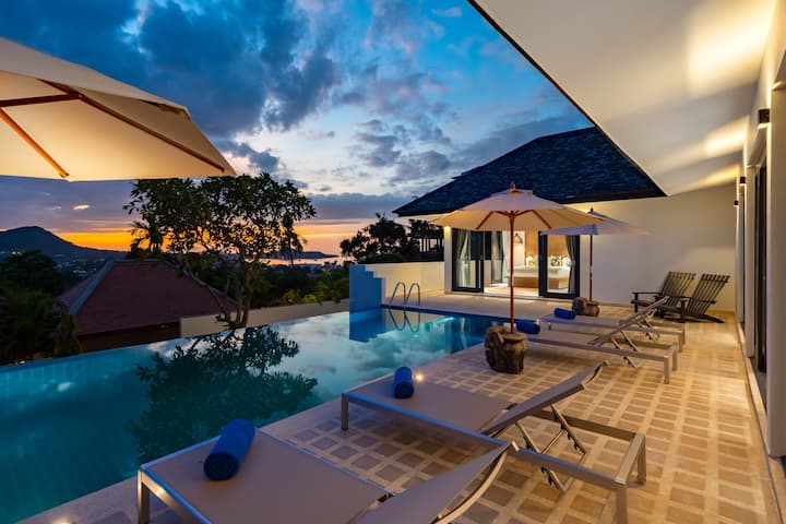 Private Pool, Sunset Seaview Villa. - Ko Samui