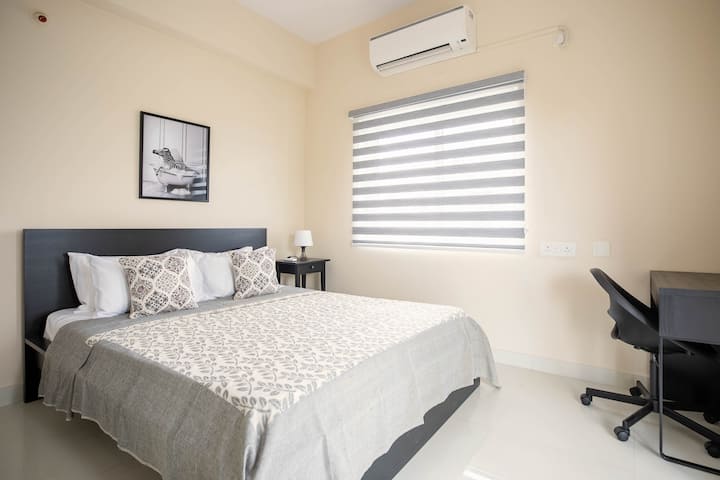 Master bedroom with AC