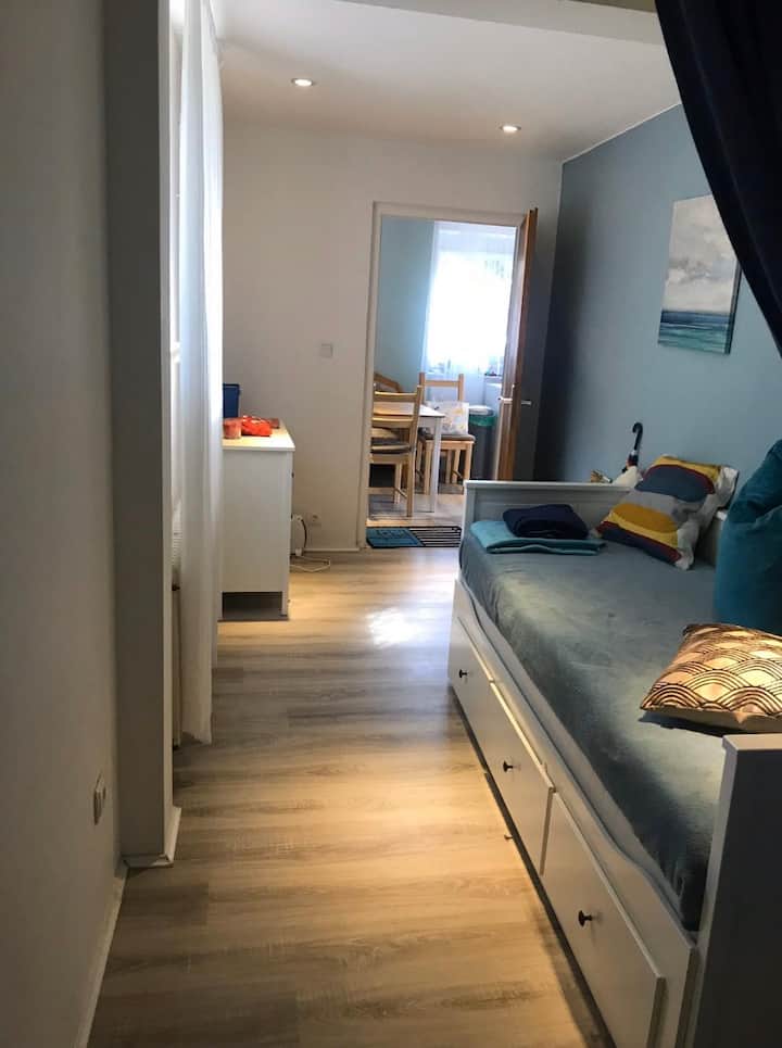 Couloir d'habitation avec canapé-lit
[canapé lit]