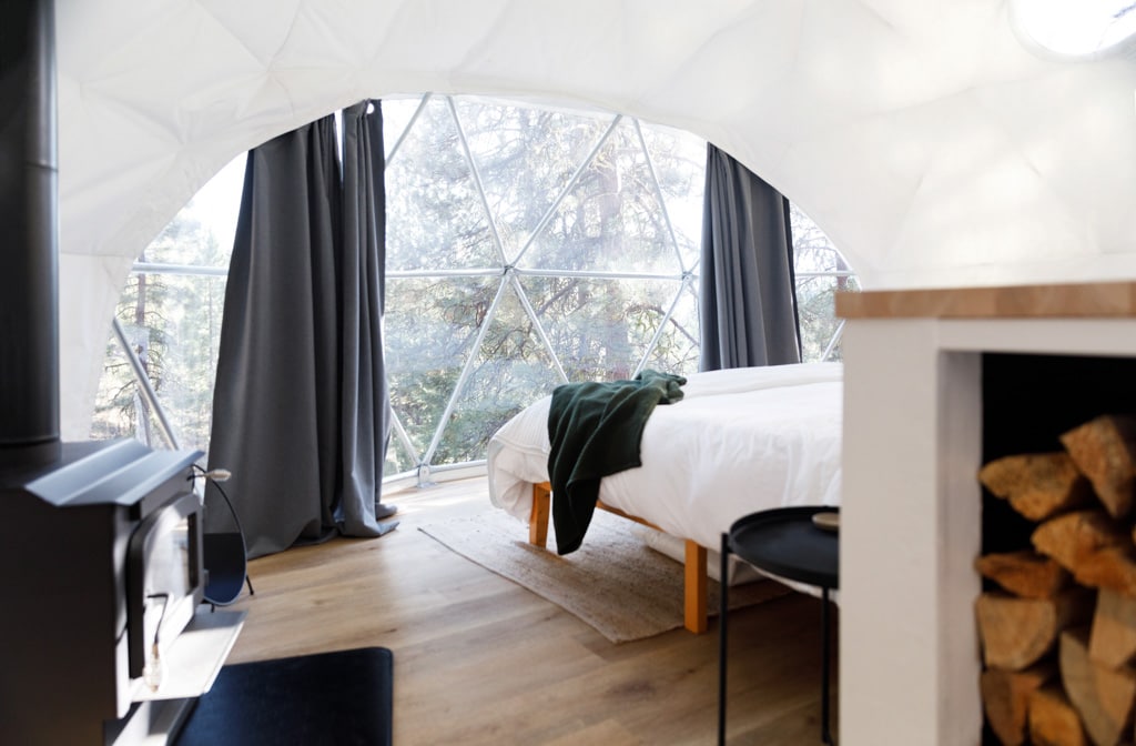 Blackout curtains for your privacy. 