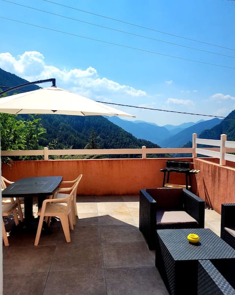 studio next to the cure, terrace, breathtaking view