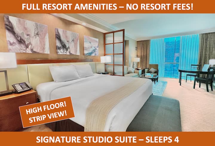 NEW! High Floor Strip View Suite - Signature @ MGM