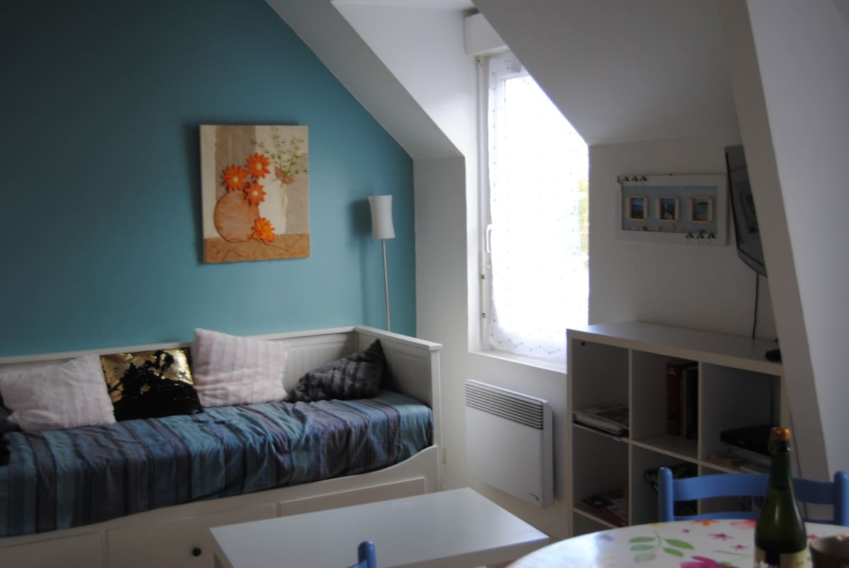 sala de estar con sofá cama