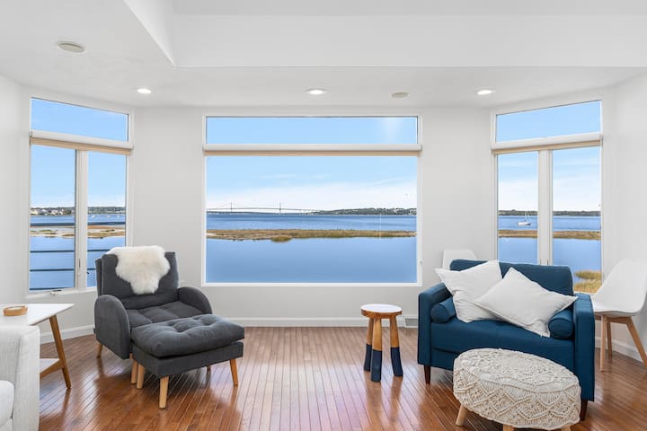 Bridge View – ocean front home – near Newport RI