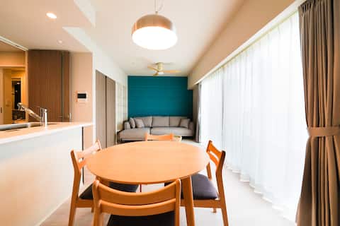 Newly built 2LDK/Open balcony with sea view/1 free parking space/10-minute drive from Naha Airport