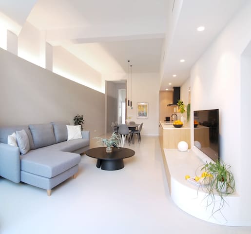 Exclusive designer apartment with outdoor area