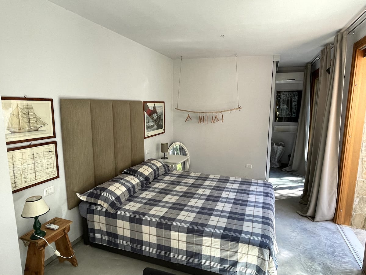 The bedroom — double bed