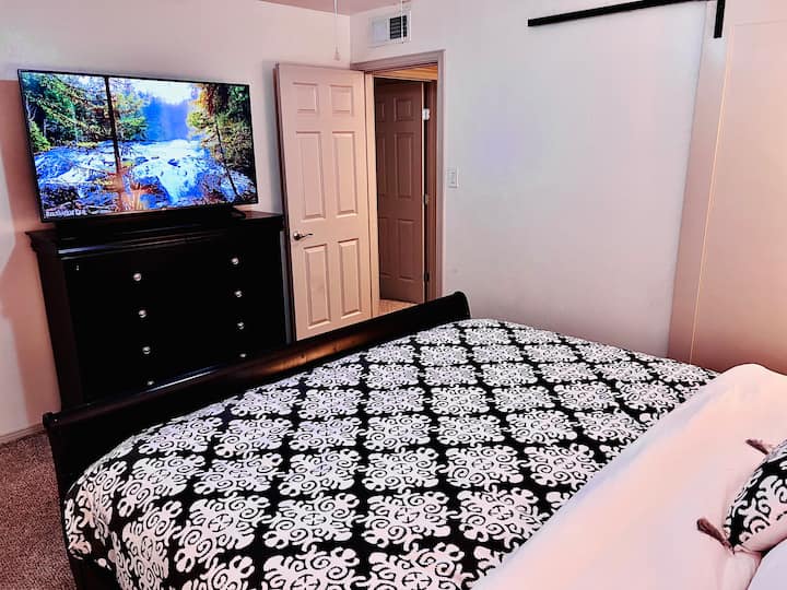 King Bed with 55” Smart TV