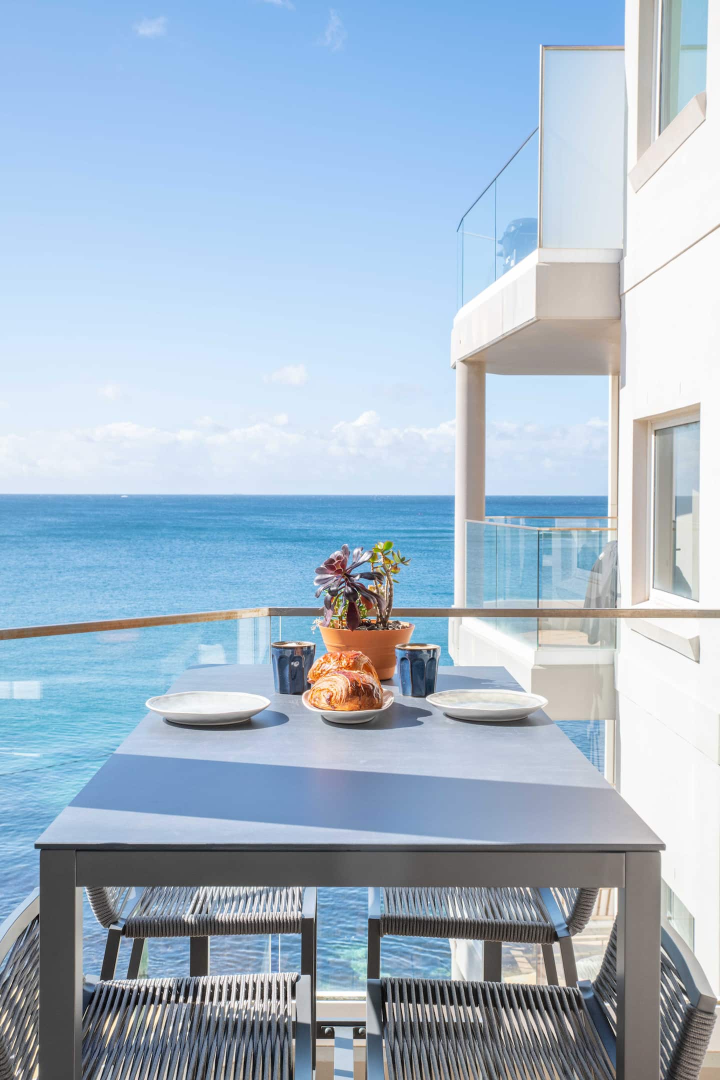 The Fairy Bower Oceanfront Apartment — ocean-facing living space.
