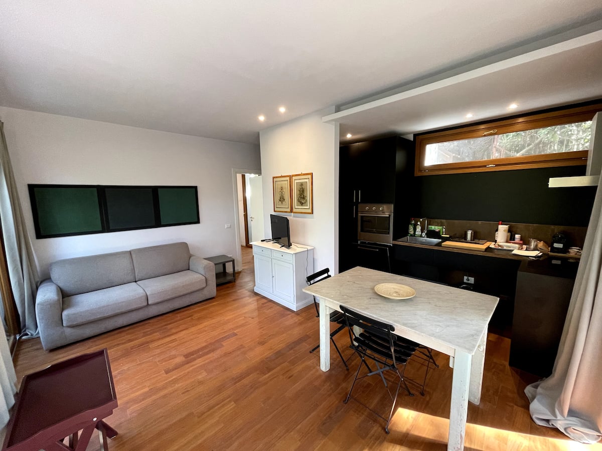 Living room and kitchen