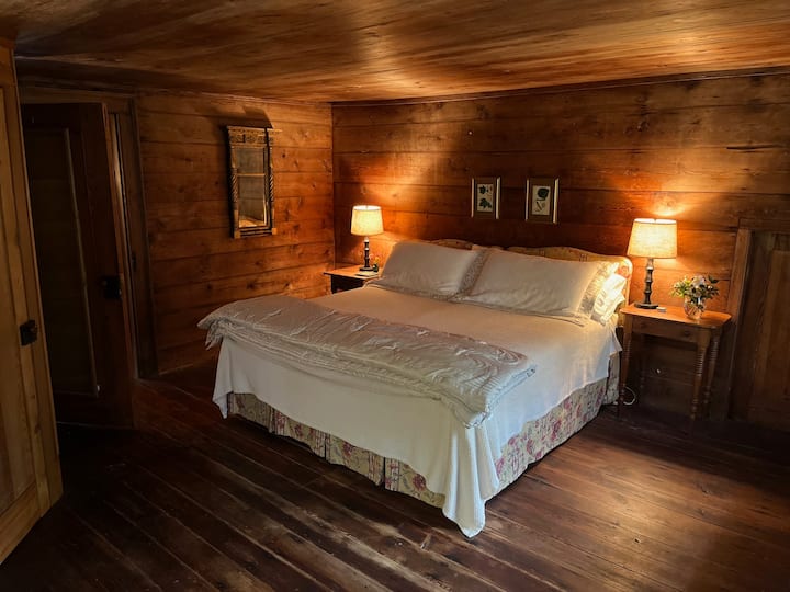 There are wonderful old mirrors in the upstairs west bedroom. 