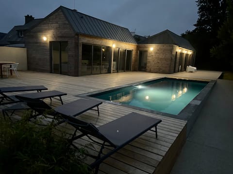 Beautiful new house, pool, 5 min from the beaches