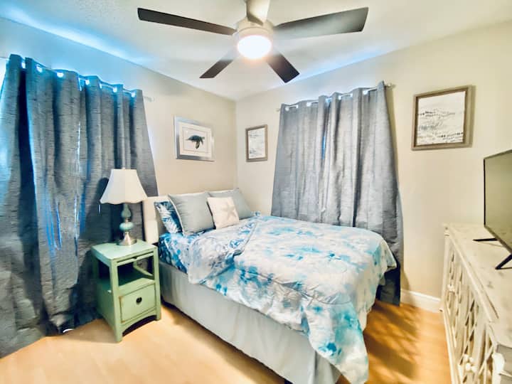 2nd Bedroom offers a Full Size Bed, TV and a Closet