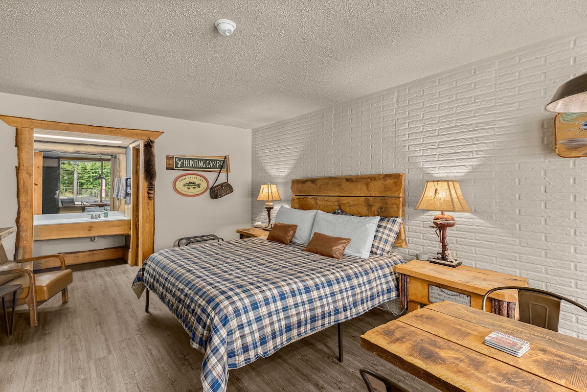 Spacious room with king bed. 