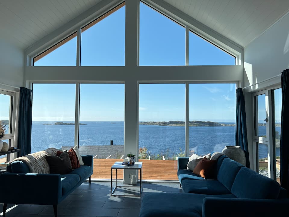A modern sea cabin on the Norwegian coast, Atløy, Vestland, Norway, photo 4 of 10