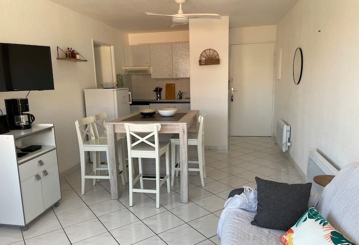 Charmant T2-piscine-400m Plage-parking Privé-3* - Canet-en-Roussillon
