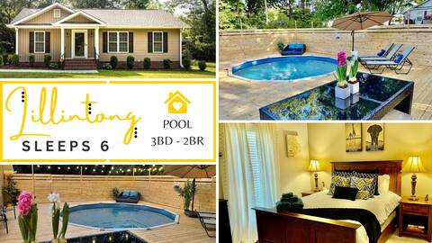 Lillintong Styled House with Pool •|Sleeps 6|•