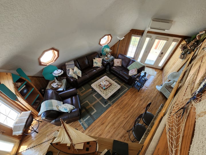Living room view from loft