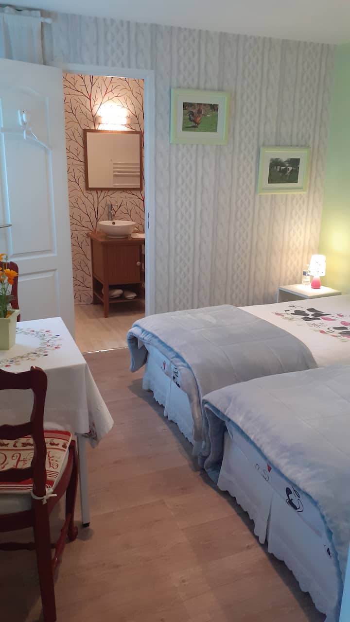 Chambre Normandie
2 Lits 90cm Ou 1 Lit 180 Cm - Lyons-la-Forêt