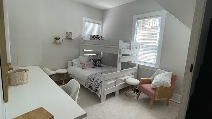 2nd bedroom boasts a queen and twin bed.