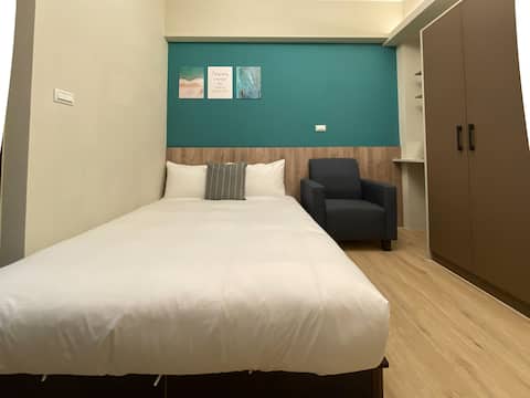 2D1 "Just right and comfortable ~" New private clean bathroom with washing machine · Double room